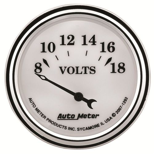 Auto meter 1292 old tyme white ii; voltmeter gauge