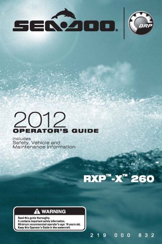 Sea-doo owners manual book 2012 rxp-x 260