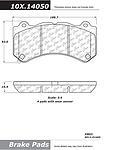 Centric parts 104.14050 front super premium semi metallic pads