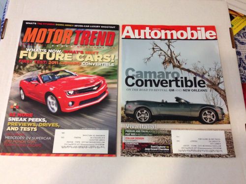 2011 camaro convertible magazines lot of 2 ss rs