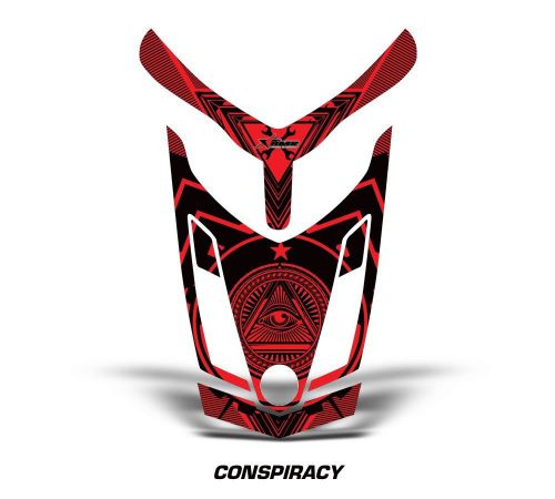 Ski doo rev xr gsx summit sled sticker decal hood graphic kit 2013 cnsprcy - red