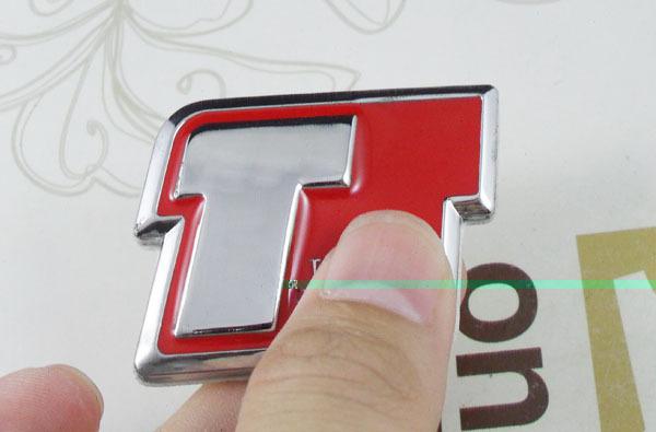 Metal auto car red t sport for celica s corolla emblem badge sticker