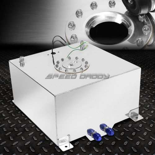 15.5 gallon/59l polish aluminum racing/drifting fuel cell tank+cap+level sender