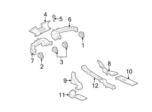 Chrysler oem dodge dashboard air vent 1lc541dvaa image 1