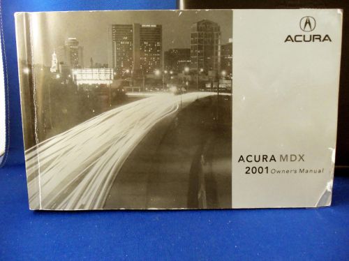 2001 acura mdx factory owners manual with supplements and the cover 01