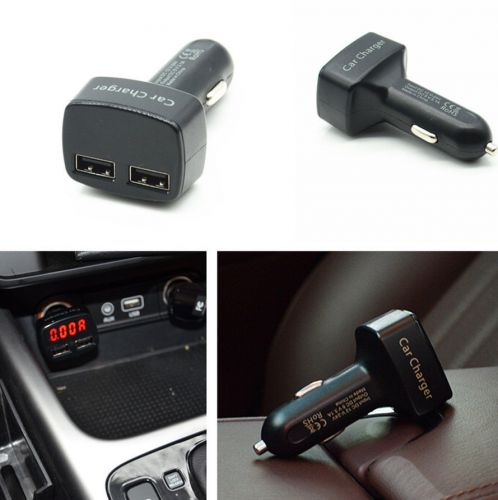 3.1a double usb voltmeter ammeter thermometer monitor led car charger for bmw