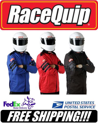 Racequip black xxxxl 4xl sfi 3.2a/1 1-layer racing race driving jacket #111009