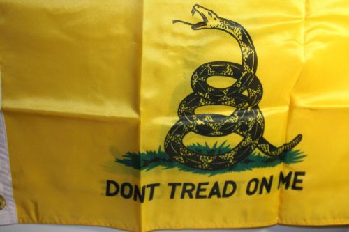 New double sided boat flag gadsden dont tread on me yellow  12x18 free shipping