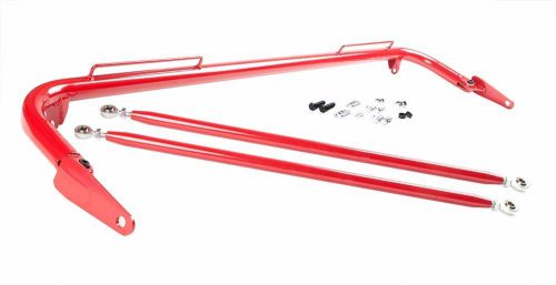 1996-2000 honda civic 48&#034;- 51&#034; universal seats racing harness bar red coating