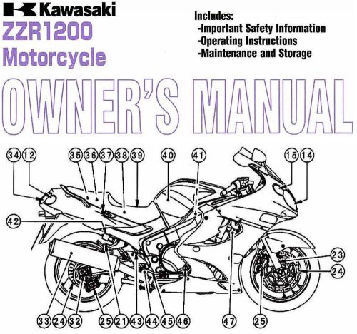 2003 kawasaki zz-r1200 motorcycle owners manual-zz r 1200--zx1200c2-kawasaki-zzr