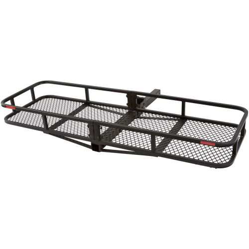 60&#034; folding cargo carrier 2&#034; hitch-mount luggage mesh rack basket ccb-f6020-dlx