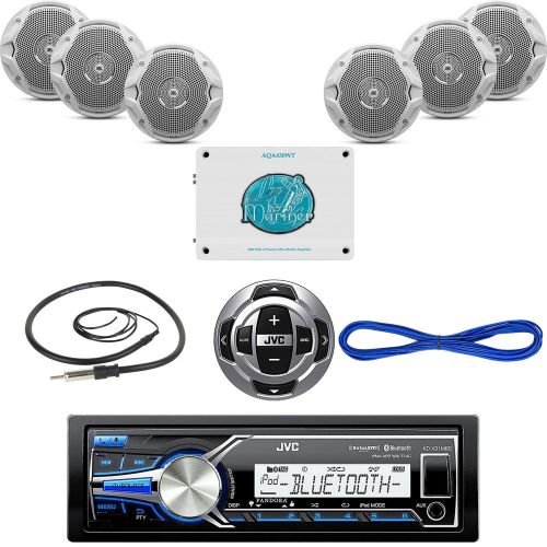 6 marine jbl 6.5&#034; speakers w/wires,bluetooth usb radio,remote, 1600w amp,antenna