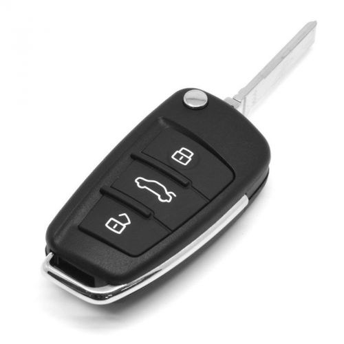 Folding flip remote key shell fit for audi 3 button case a2 a3 a4 a6 a6l a8 tt