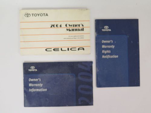 2004 toyota celica owners manual guide book