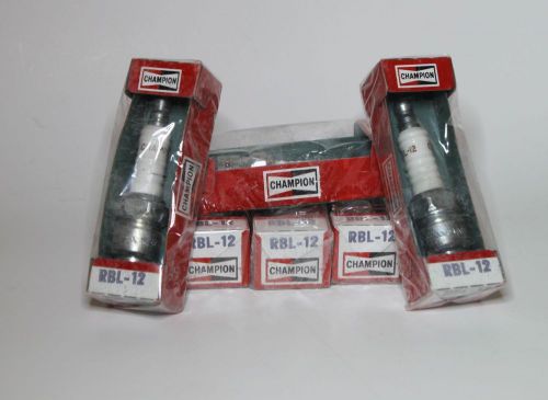 Lot of 6:  champion spark plugs rbl12, ind. original boxs + free ship