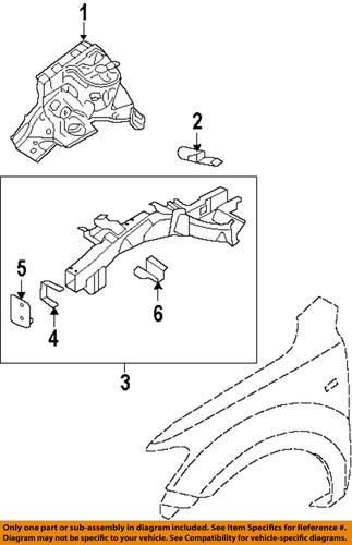 Hyundai oem 647742b200 fender-extension panel