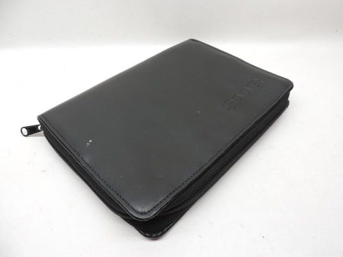 Saab 9000 900 9-3 9-5 black leatherette owner&#039;s manual zip zippered case cover