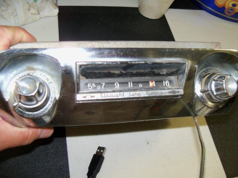 Working original 1959 60 chevy am radio gm delco with knobs & bezel 988275