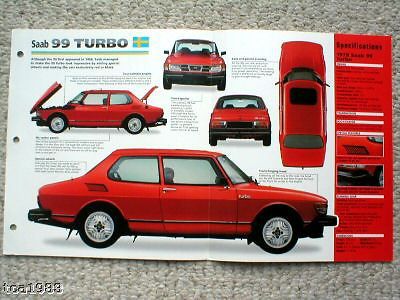 1978 / 1979 / 1980 saab 99 turbo imp brochure