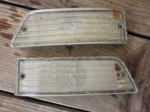 Ford 1958 custom fairlane ranchero wagon turn signal park light lens pair front