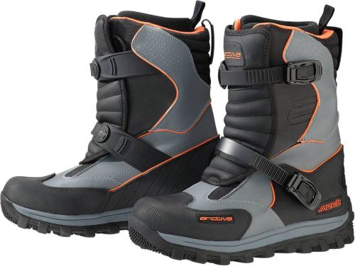New arctiva-snow mechanized snowmobile adult insulated boots, black/gray, us-7