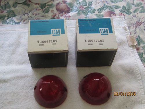 2 nos 1956 chevrolet belair guide tail lamp lenses-part number 5947161