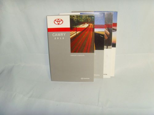 2012 toyota camry owners manual set with vinyl case