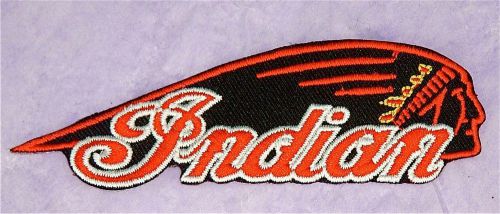 Indian  embroidered  iron on patch  3 7/8&#034; w x 1 1/4&#034; h