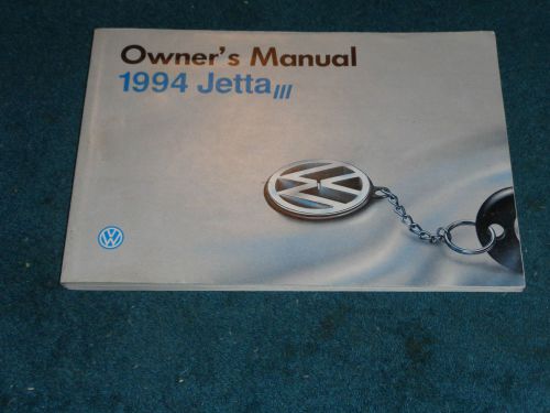 1994 volkswagen jetta owner&#039;s manual  / original guide book