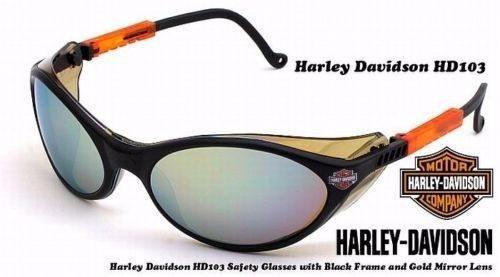 Harley davidson motorcycle biker riding sun glasses gold mirror lens hd301