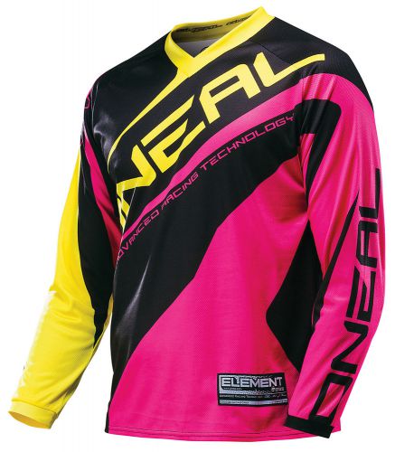 O&#039;neal ladies element pink yellow jersey size 2x-large