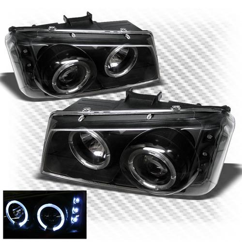 03-06 silverado, 07 classic, 03-05 avalanche black halo led projector headlights