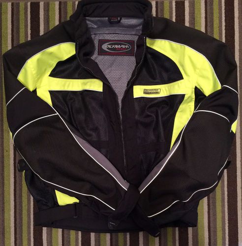 Olympia motorcycle jacket men&#039;s 4xl high visibility