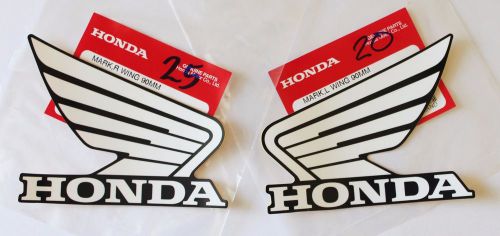 Honda repsol wing fuel tank decal wings sticker 2 x 90mm white &amp; black