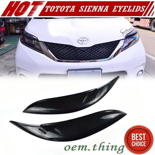 Unpainted for toyota sienna xl30 4dr front eyelids headlight cover 2015