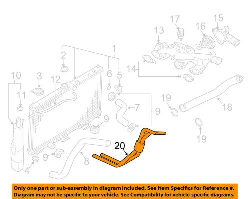 Mitsubishi oem 06-12 eclipse 3.8l-v6 radiator-cooler line mn156408