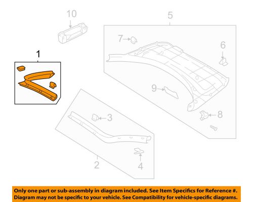 Mitsubishi oem 00-02 eclipse lift gate-upper trim panel right mr790179