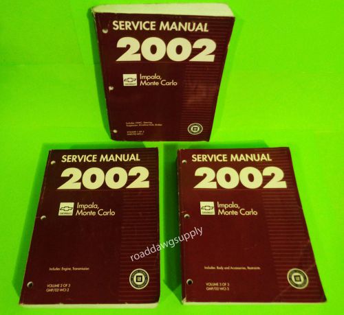 2002 chevy impala monte carlo service shop repair manual book set