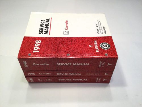 1998 chevrolet corvette chassis service manual set volume 1 2 3