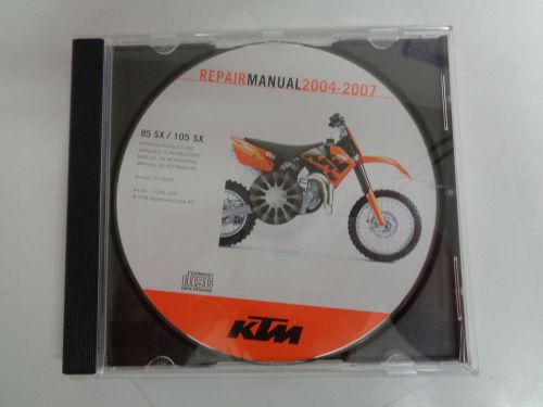 2004-2007 ktm 85 sx 105 sx motorcycle repair service shop manual new disc