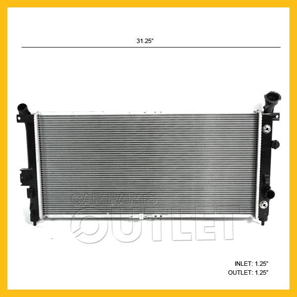 2001-2005 venture montana 3.4l/3.5l v6 ohv radiator 1" core 2002-2007 rendezvous