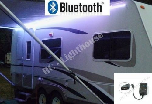 Rv led camper awning 16 ft led light set blk remote bluetooth wifi 5050