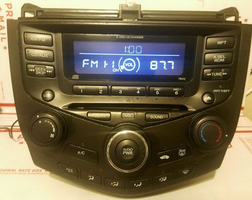 Honda accord 6 cd disc changer radio stereo 03 04 05 06 07 7bx0 7bxo mp3 ipod