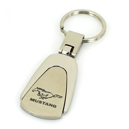 Ford mustang chrome tear drop keychain - brand new!