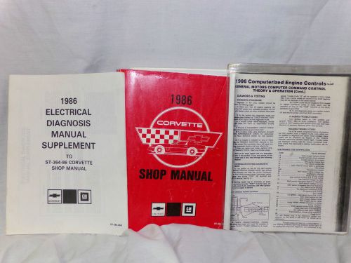 1986 chevrolet corvette shop service repair manual electrical diagnosis controls