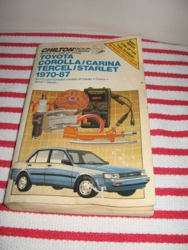 Chilton 1970-87 toyota corolla carina tercel starlet repair &amp; tune up guide