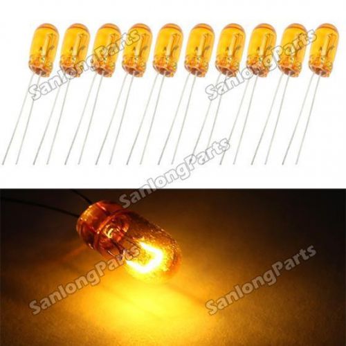 10 pcs yellow/amber 5mm grain of wheat bulbs wire bulbs lighting kit 12v 95ma