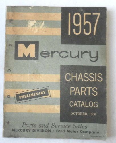 1957 mercury chassis parts catalog book all models original