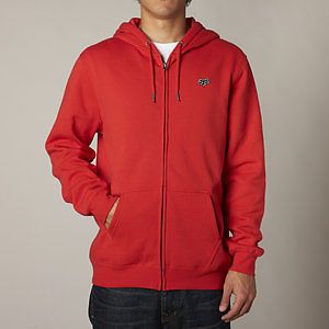 Fox racing legacy mens zip up hoody flame red