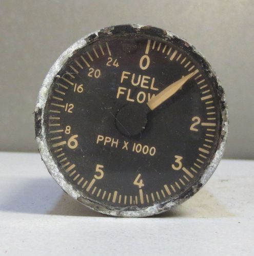 Vintage u.s. srl-8a fuel flow aircraft indicator gauge